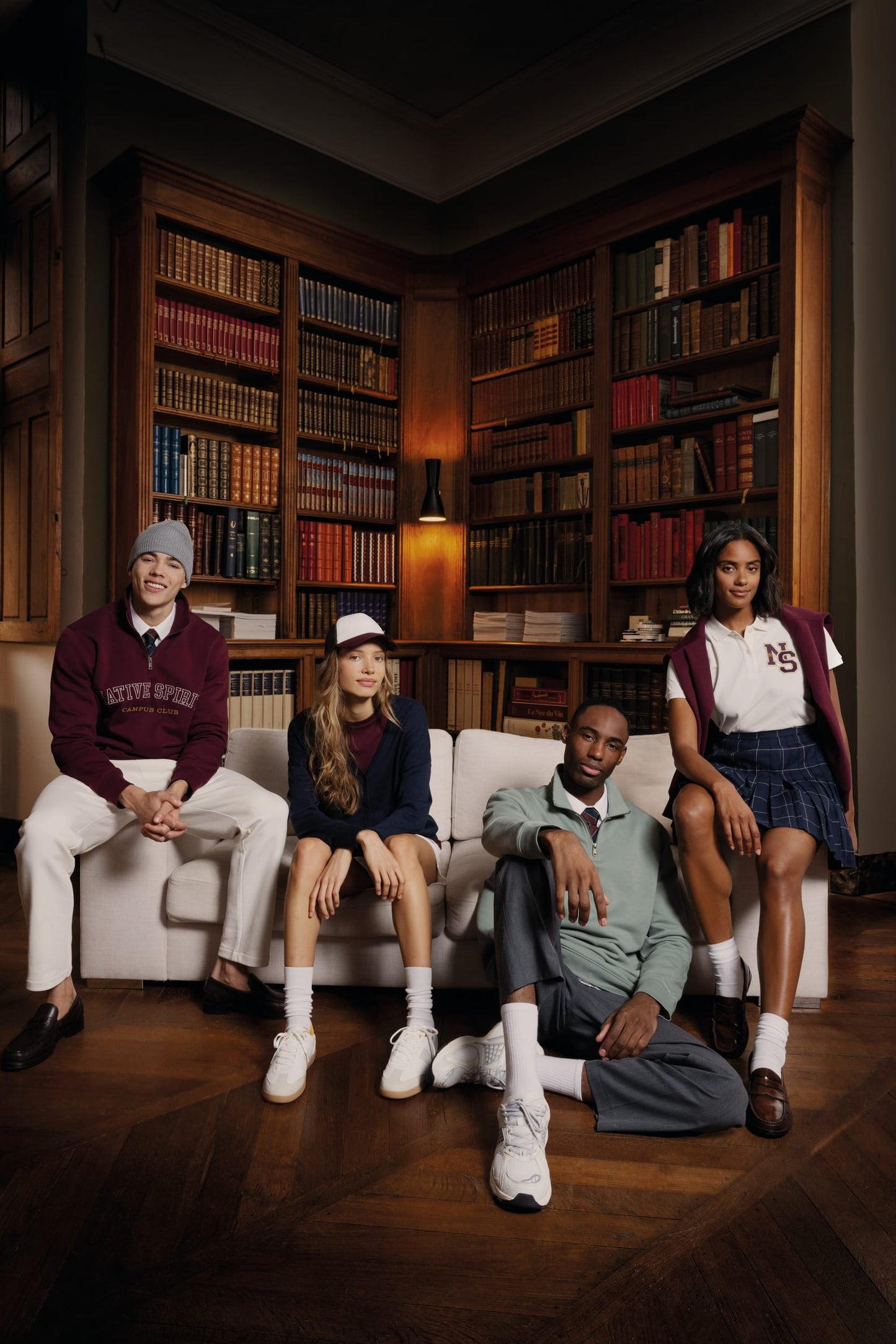 Sweat-shirt écoresponsable à col montant zippé