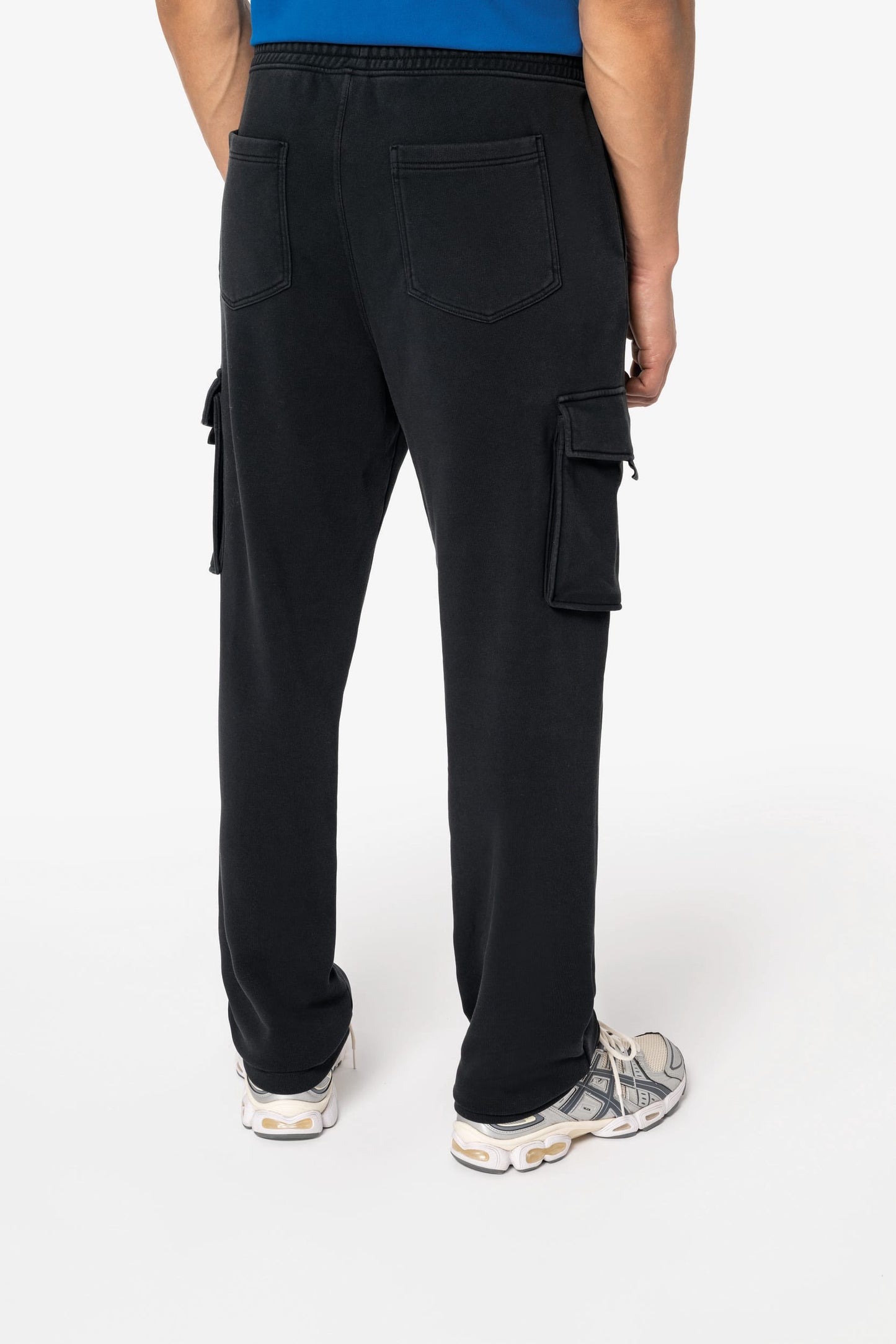 Pantalon cargo écoresponsable délavé French Terry