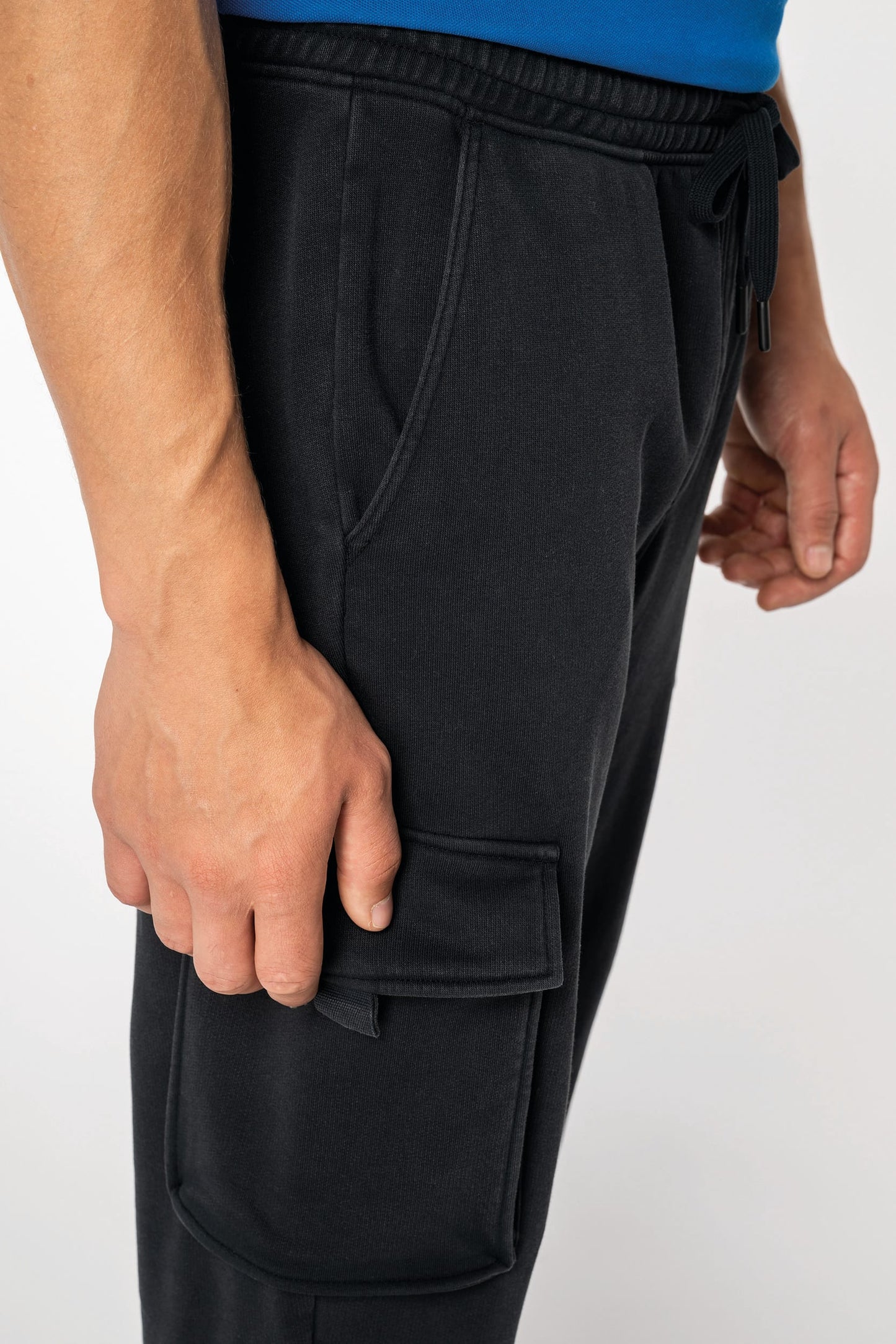 Pantalon cargo écoresponsable délavé French Terry