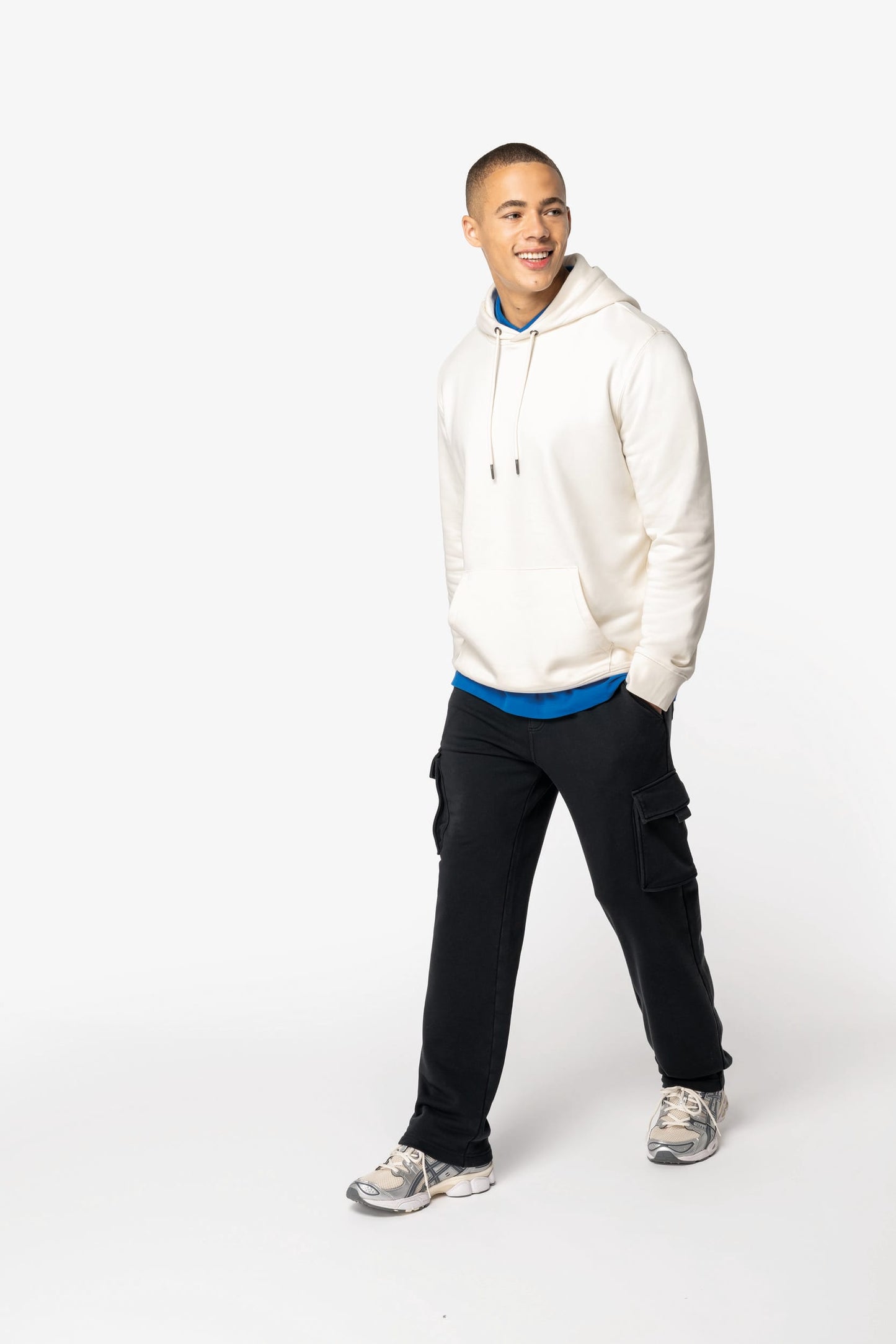 Pantalon cargo écoresponsable délavé French Terry