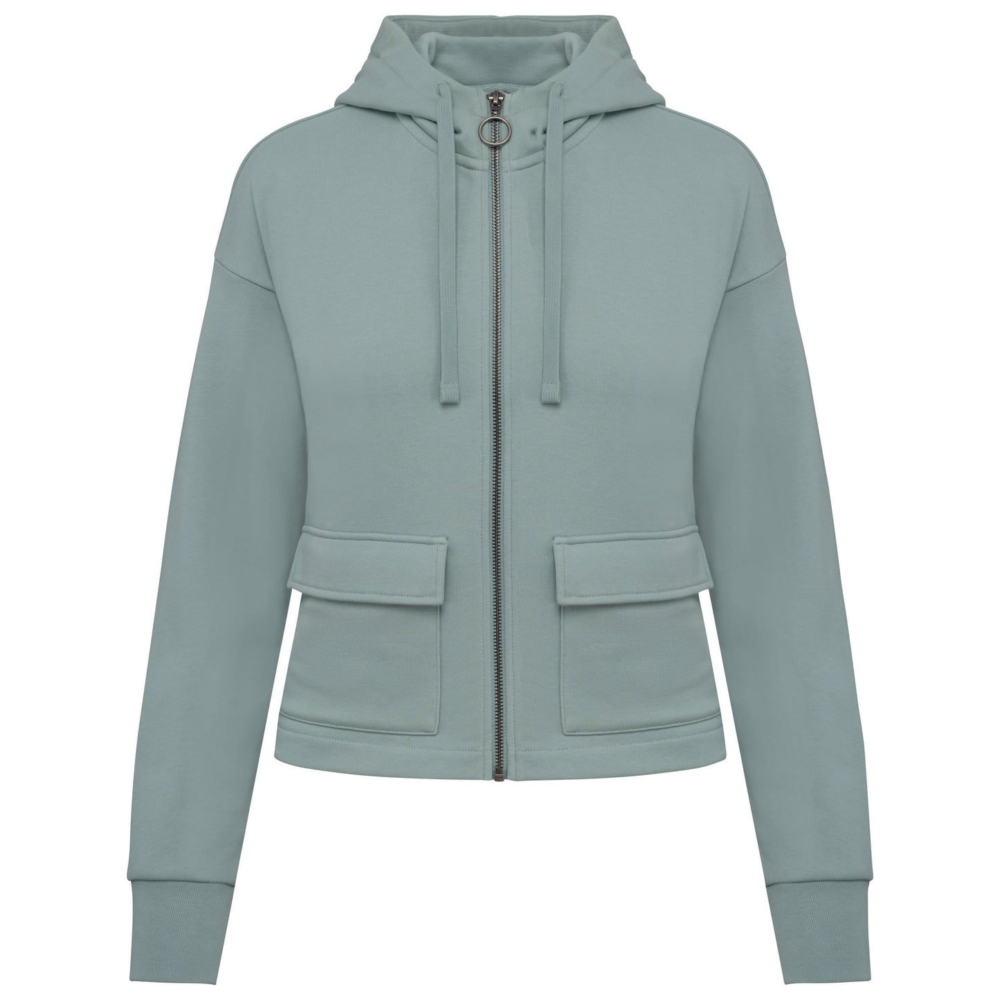 Sweat-shirt écoresponsable zippé à capuche French Terry