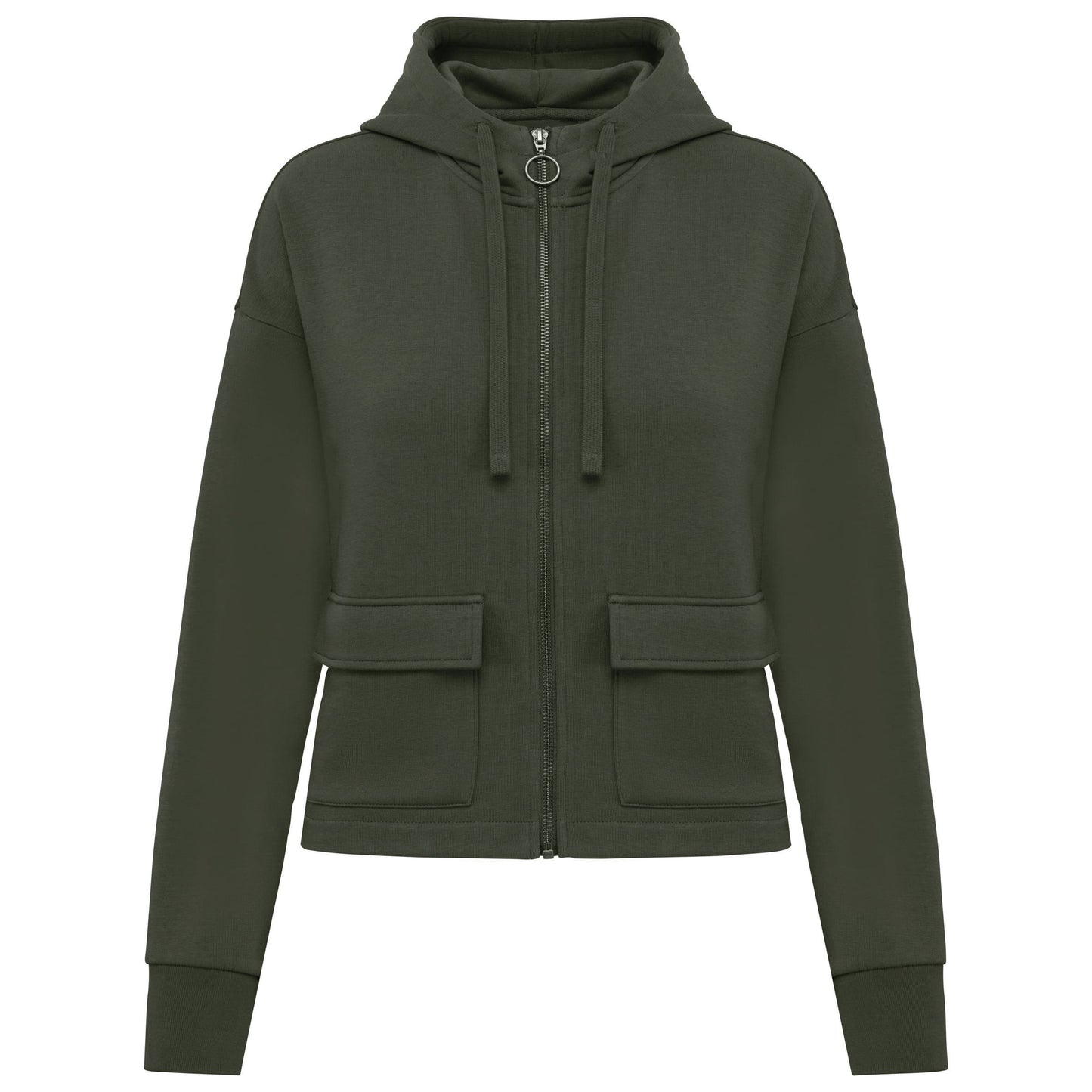 Sweat-shirt écoresponsable zippé à capuche French Terry