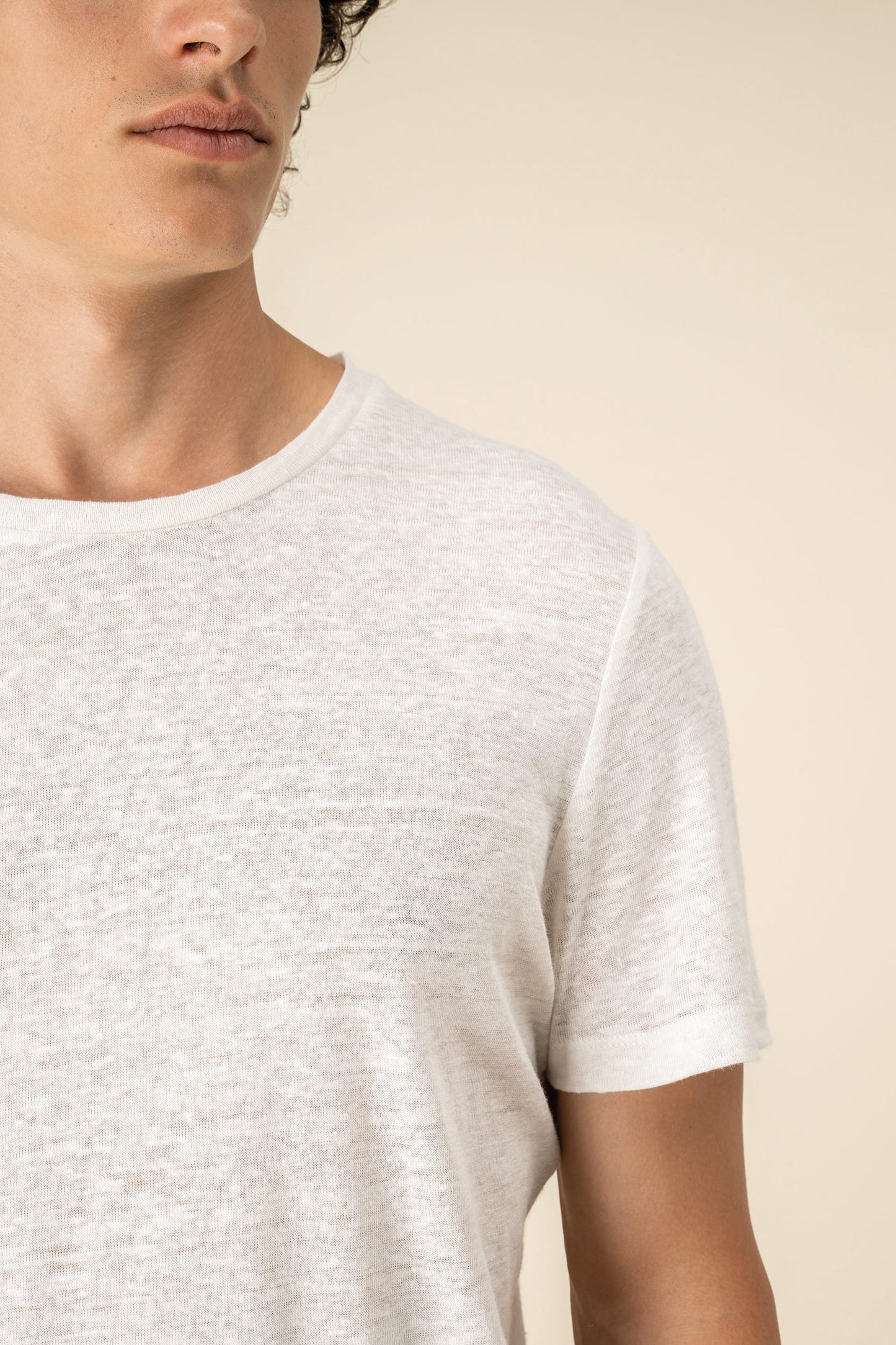 T-shirt en lin col rond