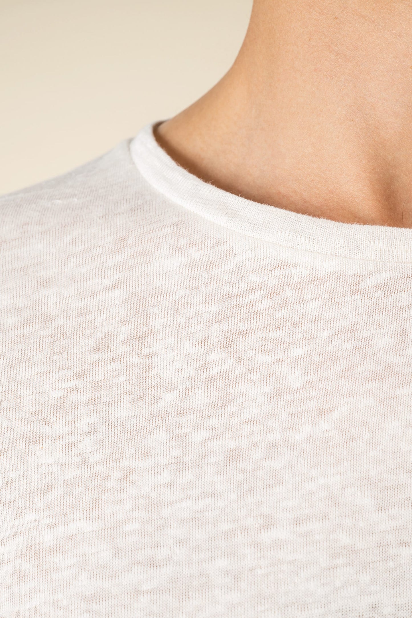T-shirt en lin col rond